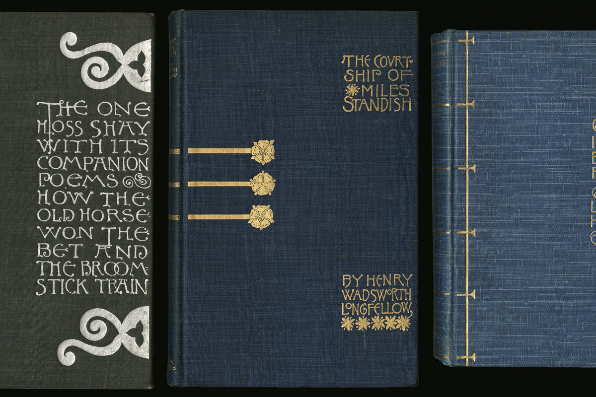 Covers of RBSCP Beauty for Commerce titles by Holmes, Longfellow, and Hearn
