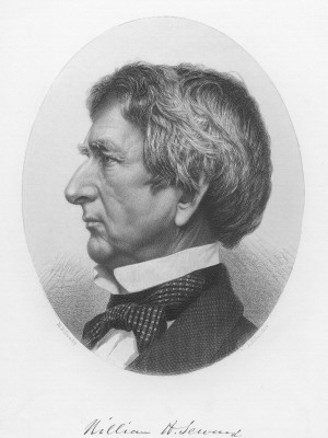 Drawn side portrait of W. H. Seward