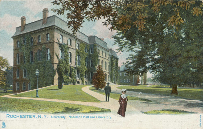 postcard of Anderson Hall on Prince Street Campus