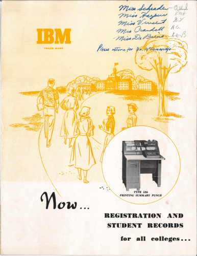 Cover of sales brochure for IBM equipment