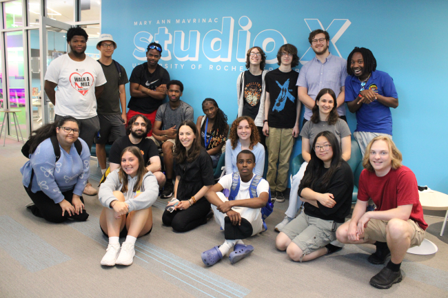 group shot of pre-college students and teachers. 