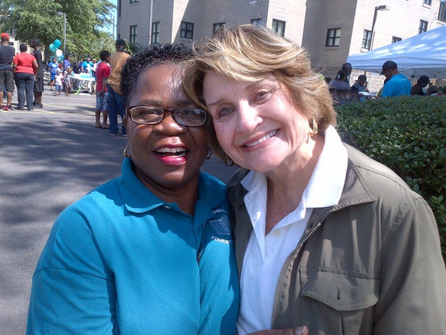 Beverly Huitt and Congresswoman Louise Slaughter 