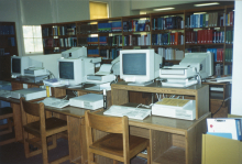 library computing facilities in reference area