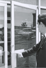 door to computing center